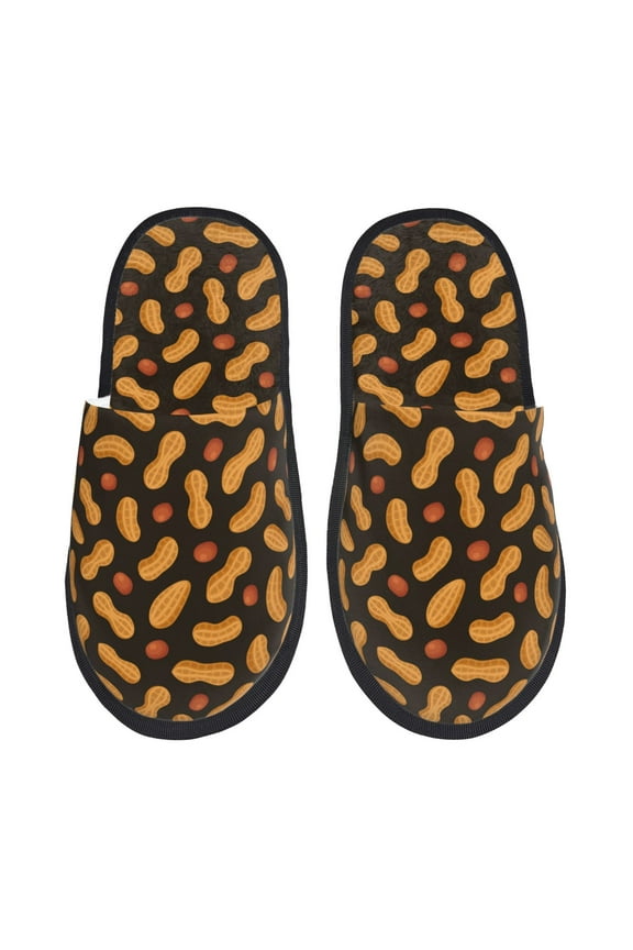 Peanuts5 Pattern Fuzzy Slippers Fuzzy Soft House Slippers Plush Furry Warm Cozy Open Toe Fluffy Home Shoes-Medium