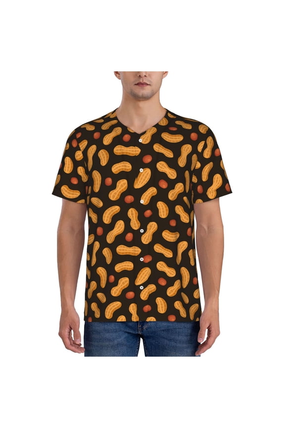 Peanuts5 Pattern Men’s Baseball Short Sleeve Polo Shirt, Midweight Men's Shirt Golf Shirt Polo Shirts Quick Dry Short-X-Large