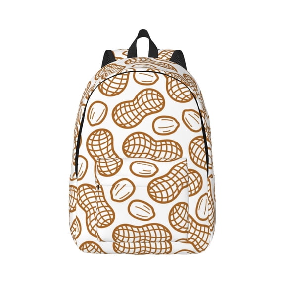 Rateoe Peanuts7 Pattern Canvas College Laptop Backpack,Travel Daypack,Durable Rucksack Travel Notebook Bag School Backpack Book Bag for Men Women-Medium