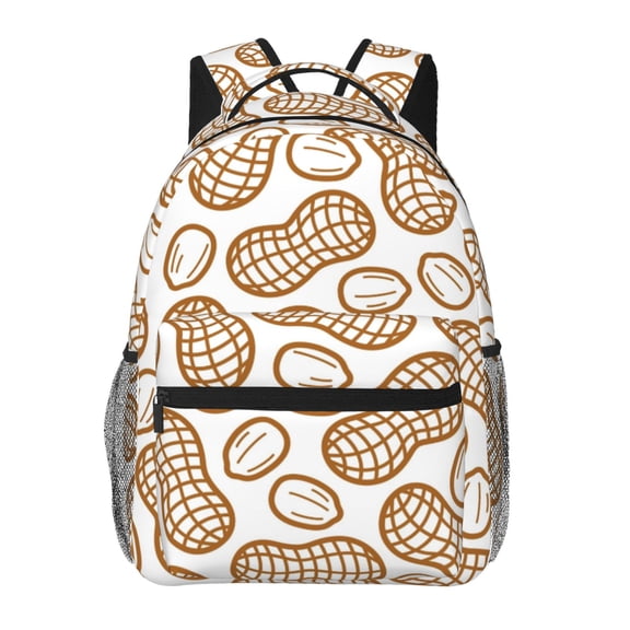 Rateoe Peanuts7 Pattern Casual Backpack for School, Work, Travel – Adjustable Straps, Multiple Compartments – Ergonomic Design, Fits Laptops and Tablets