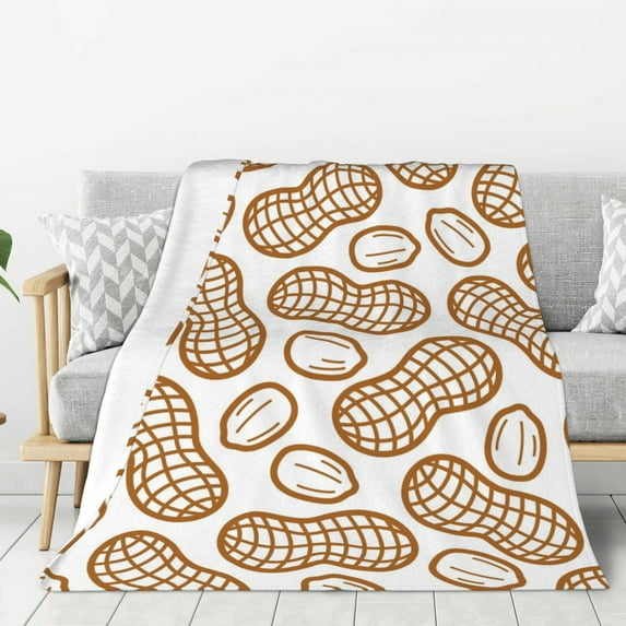 Rateoe Peanuts7 Pattern Flannel Throw Blanket, Ultra-soft Blanket for Bed, Couch, Car, Hypoallergenic Anti-pilling blanket-50"x40"(Vertical)
