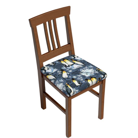 Rateoe Penguin Arctic Adventure Pattern Square Couch Cushion Covers, Sofa Furniture Protector Slipcover with Bottom Tie rope, Soft Non-Slip Non-Wrinkle Non-Sticky-Four Pieces