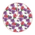thumbnail image 1 of Rateoe Peonies Pattern Christmas Tree Skirt with Ties , Christmas Tree Decorations, Farmhouse Christmas Decor Xmas Holiday Decorations-36", 1 of 6
