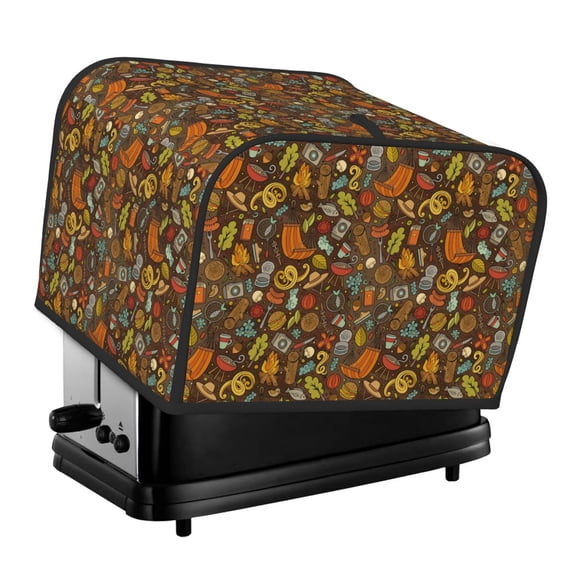 Rateoe Picnic Pattern Toaster Covers 4 Slice Wide Slot,Bread Machine Cover,Bread Dust Cover & Fingerprint Protection,Appliance Covers