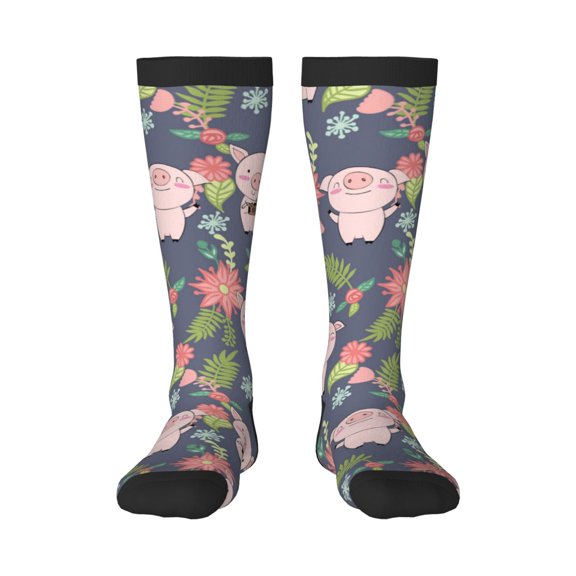 Rateoe Pigs 1 Pattern Women’s Knee High Crew Socks,Trouser Socks Comfortable, Breathable, Moisture-Wicking and Soft