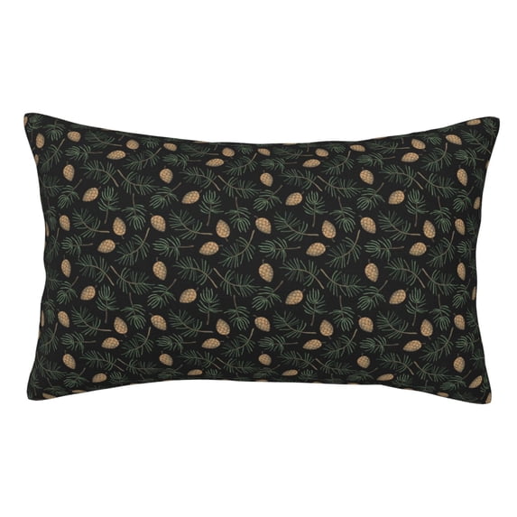 Rateoe Pine Cone Woodland Pattern Pattern Decorative Pillow Case,Throw Pillow Covers,Plush Pillow Cover,Soft Pillow Case,Velvet Pillow Case-16"x24"