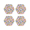 thumbnail image 1 of Rateoe Pineapple And Leaves Drawing Drink Coasters Set of 4 Leather Coasters Spill Protection for Table Desk,Durable and Non Slip Leather Coaster ,4 Inches Drink Mats-Hexagon, 1 of 6