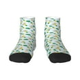 thumbnail image 1 of Rateoe Pineapple Pattern Quarter Crew Socks,Toe Seamed Ankle Socks,Cotton Cushioned Breathable Athletic Crew Sports Socks, 1 of 7