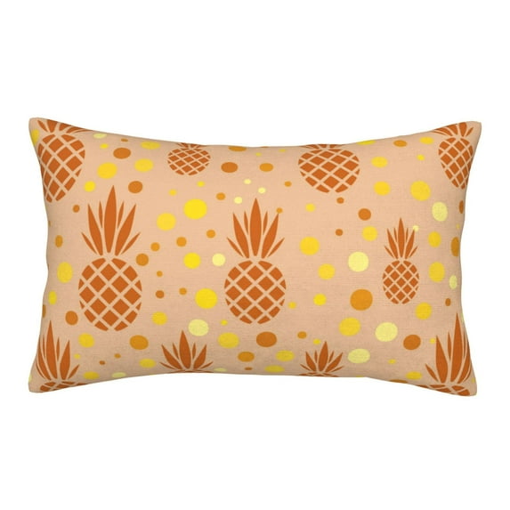 Rateoe Pineapples Pattern Pillow Covers with Invisible Zipper(Pillows are not Included) Standard Pillowcases-16"x24"