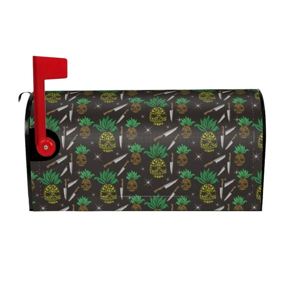 Rateoe Pineapples Printed Mailbox Covers - Easy to Install Fall, Winter, Spring, Summer Mailbox Cover - Weather and UV-Resistant Mailbox Decor - Mailbox Magnetic Covers-