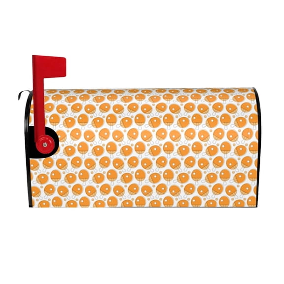 Rateoe Ping-Pong Table Tennis Racket Printed Mailbox Covers - Easy to Install Fall, Winter, Spring, Summer Mailbox Cover - Weather and UV-Resistant Mailbox Decor - Mailbox Magnetic Covers-21x18 in