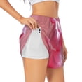 thumbnail image 1 of Rateoe Pink Balloon Puppy Art Printed 2 in 1 Women's Workout Shorts for Athletic Gym Running Shorts with Phone Pockets-Medium, 1 of 7