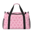 thumbnail image 1 of Rateoe Pink Bows Pattern Gym Bag for Women, Duffle Bag for Travel with Wet Pocket, Carry on Weekender Bags for Women, Water Resistant Travel Bag Duffel Bag, 1 of 7