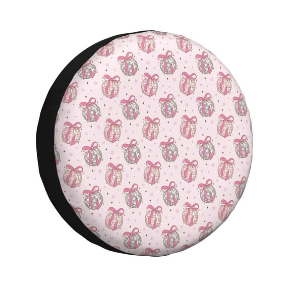 Rateoe Pink Disco Ball Pattern Tire Cover Wheel Protectors Weatherproof Wheel Covers Universal Fit for Trailer Rv SUV Truck Camper Travel Trailers Accessories-17 inch
