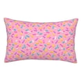 thumbnail image 1 of Rateoe Pink Donut Pattern Decorative Pillow Case,Throw Pillow Covers,Plush Pillow Cover,Soft Pillow Case,Velvet Pillow Case-14"x20", 1 of 6