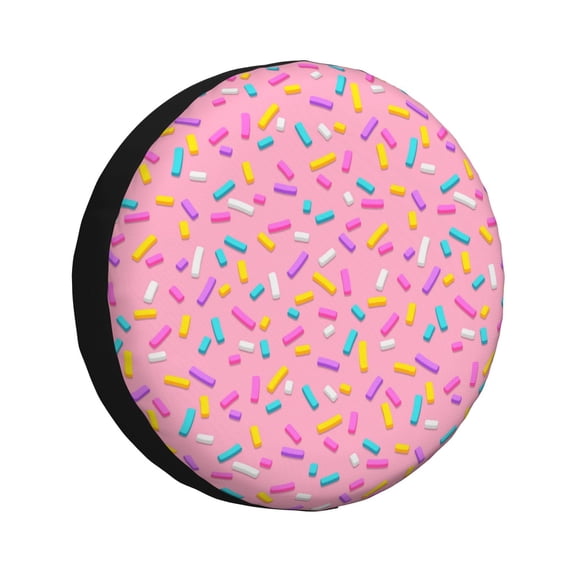 Rateoe Pink Donut Pattern Tire Cover Wheel Protectors Weatherproof Wheel Covers Universal Fit for Trailer Rv SUV Truck Camper Travel Trailers Accessories-