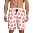 thumbnail image 1 of Rateoe Pink Hearts1 Print Men's Lounge Shorts – Soft & Breathable Pajama Bottoms with Pockets, Elastic Waistband, Lightweight Sleepwear for Nightwear & Loungewear-XX-Large, 1 of 6
