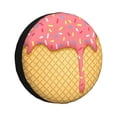 thumbnail image 1 of Rateoe Pink Ice Cream Pattern Tire Cover Wheel Protectors Weatherproof Wheel Covers Universal Fit for Trailer Rv SUV Truck Camper Travel Trailers Accessories-14 inch, 1 of 6