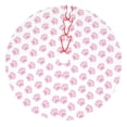 thumbnail image 1 of Rateoe Pink Paw Print Christmas Tree Skirt 48" for Xmas Holiday New Year Party Circle Tree Mat Ornaments Decoration, 1 of 7