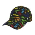 thumbnail image 1 of Rateoe Pixel Game Pattern Baseball Cap Outdoor Cap Mountain Dad Hat - Unstructured Soft Cotton Cap-Adjustable UV Protection Cap, 1 of 6