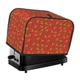 thumbnail image 1 of Rateoe Pizza Cartoon Pattern Toaster Covers 2 Slice Wide Slot,Bread Machine Cover,Bread Dust Cover & Fingerprint Protection,Appliance Covers, 1 of 7