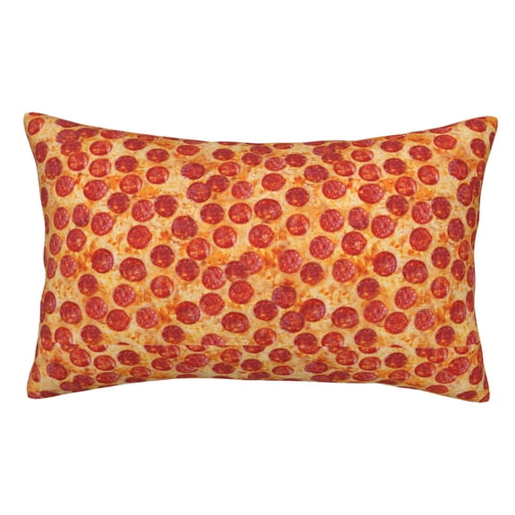Rateoe Pizza Pattern Decorative Pillow Case,Throw Pillow Covers,Plush Pillow Cover,Soft Pillow Case,Velvet Pillow Case-16"x24"