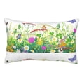 thumbnail image 1 of Rateoe Plants and Insects Pattern Decorative Pillow Case,Throw Pillow Covers,Plush Pillow Cover,Soft Pillow Case,Velvet Pillow Case-16"x24", 1 of 6