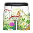 thumbnail image 1 of Rateoe Plants and Insects Print Men’s Underwear Boxer Briefs Soft Comfortable Underwear Boxer Briefs, Long Leg Briefs,Anti-chafing Boxer Briefs, 1 of 7