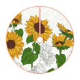 thumbnail image 1 of Rateoe Plump Sunflower And Sketch Pattern Christmas Tree Skirt with Ties , Christmas Tree Decorations, Farmhouse Christmas Decor Xmas Holiday Decorations-30", 1 of 6