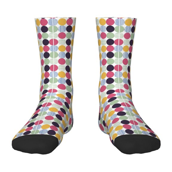 Rateoe Polka Dot Pattern Children's Socks, Socks Gifts ,kids Crew Soft Cotton Socks , Moisture-Wicking, Durable, Ideal for Daily Wear & Sports
