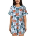 thumbnail image 1 of Rateoe Polka dot bow Pattern Women's Short-Sleeved Pajama Set - 2 Piece Soft and Lightweight Sleepwear Set-XX-Large, 1 of 6