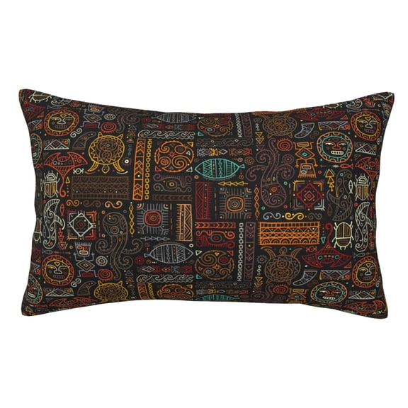 Rateoe Polynesian Turtles Pattern Decorative Pillow Case,Throw Pillow Covers,Plush Pillow Cover,Soft Pillow Case,Velvet Pillow Case-16"x24"