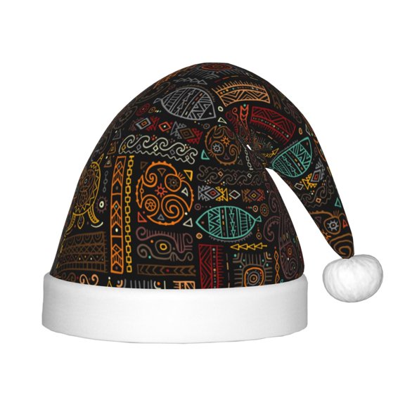 Rateoe Polynesian Turtles Santa Hat Confortable Christmas Hat for Christmas Party Favors Fit for Kids
