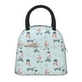 thumbnail image 1 of Rateoe Poodle Playing Skateboard Pattern Lunch Bag Women, Lunch Box, Lunch Bag, Small Leakproof Lunch Tote Large Capacity Reusable Insulated Cooler Lunch Container, 1 of 6