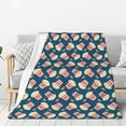 thumbnail image 1 of Rateoe Popcorn With Glasses Pattern Flannel Throw Blanket, Ultra-soft Blanket for Bed, Couch, Car, Hypoallergenic Anti-pilling blanket-40"x30"(Vertical), 1 of 6
