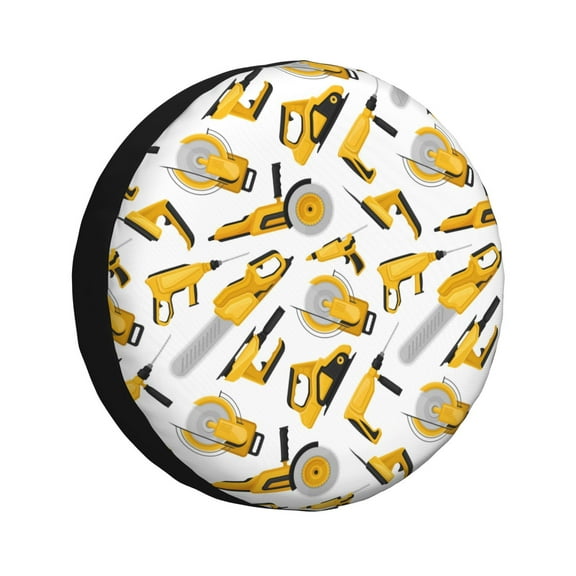 Rateoe Power Tools Pattern Tire Cover Wheel Protectors Weatherproof Wheel Covers Universal Fit for Trailer Rv SUV Truck Camper Travel Trailers Accessories-15 inch