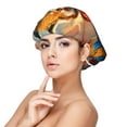thumbnail image 1 of Rateoe Prairie Meditating Raccoon Pattern Silk Satin Hair Bonnet for Sleeping, Adjustable Sleep Cap Turban for Women , Curly Straight Hair Long Large Braid, 1 of 6