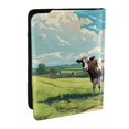thumbnail image 1 of Rateoe Prairie Pasture Cow Pattern Passport Holder Wallet Leather Mulit-purpose Travel Wallet Credit Cards Case ,Passport Cover for Women Men-6.5 in, 1 of 5