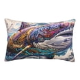 thumbnail image 1 of Rateoe Psychedelic Shark Artwork Pattern Pillow Covers with Invisible Zipper(Pillows are not Included) Standard Pillowcases-20"x30", 1 of 6
