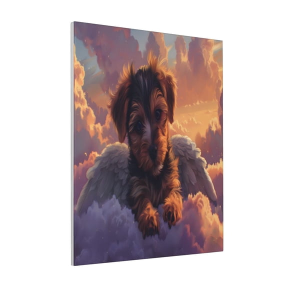 Rateoe Puppy Lying On A Cloud Pattern Decorative Picture – Unique Modern Wall Art, Ready-to-Hang Canvas Print for Home (Vertical)