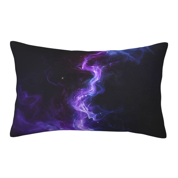 Rateoe Purple And Blue Nebula Pattern Pillow Covers with Invisible Zipper(Pillows are not Included) Standard Pillowcases-16"x24"