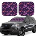 thumbnail image 1 of Rateoe Purple Dreamcatcher Pattern 2 Piece Car Windshield Sun Shade Foldable | Front Windshield Shade for Sun, Heat and UV Rays | Sunshade for Car Front Window-Small, 1 of 6
