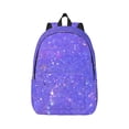 thumbnail image 1 of Rateoe Purple Glitter Pattern Canvas College Laptop Backpack,Travel Daypack,Durable Rucksack Travel Notebook Bag School Backpack Book Bag for Men Women-Small, 1 of 7