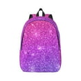 thumbnail image 1 of Rateoe Purple Glitter Pattern Canvas College Laptop Backpack,Travel Daypack,Durable Rucksack Travel Notebook Bag School Backpack Book Bag for Men Women-Small, 1 of 7