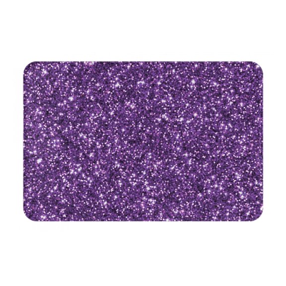 Rateoe Purple Glitter Pattern Flannel Door Mat Indoor Outdoor Entrance, Waterproof All-Weather Doormat,Fade Resistant, Low Profile Entryway Mat 16x24in