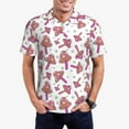 thumbnail image 1 of Rateoe Purple Mushroom Pattern Men's Short Sleeve Polo Shirts, Golf Polo Shirts Short Sleeve Performance Moisture Wicking Dry-3X-Large, 1 of 6