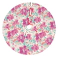 thumbnail image 1 of Rateoe Purple Watercolor Flowers Print Christmas Tree Skirt 48" for Xmas Holiday New Year Party Circle Tree Mat Ornaments Decoration, 1 of 7
