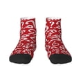 thumbnail image 1 of Rateoe Question Marks1 Pattern Quarter Crew Socks,Toe Seamed Ankle Socks,Cotton Cushioned Breathable Athletic Crew Sports Socks, 1 of 7