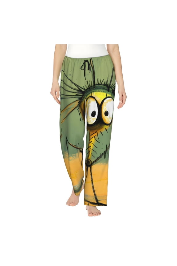 Quirky Cartoon 123 Pattern Women’s Ultra-Soft Comfy Pajama Lounge Pants Sleepwear,Comfortable Lounge Wear,lightweight Pajamas, Casual Home Wear-Medium