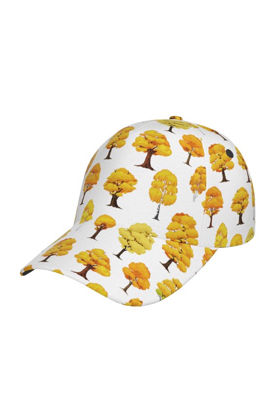 Qutumn Tree Pattern Baseball Cap Outdoor Cap Mountain Dad Hat - Unstructured Soft Cotton Cap-Adjustable UV Protection Cap